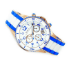 Marc Jacobs MBM2594 Rock Chronograph White and Blue Silicone Ladies Watch