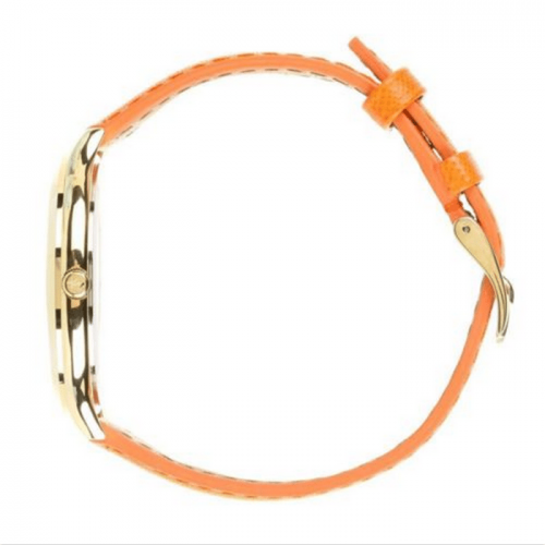 Michael Kors MK2275 Orange Leather Stainless Case Quartz Ladies Fashion Watch