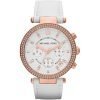 Michael Kors MK2281 Women Rose Gold Tone Stainless Steel Case Chronograph White