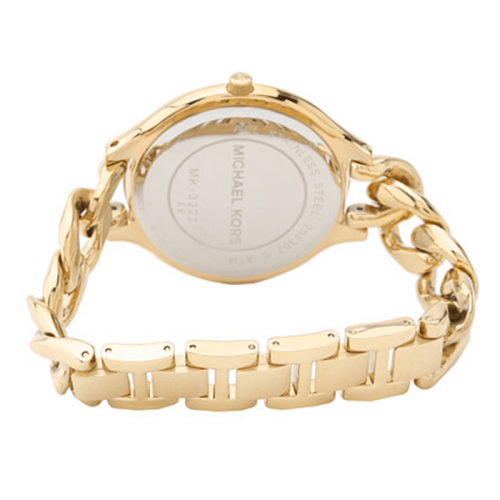 Michael Kors MK3222 Slim Runway Champagne Dial Gold-tone Ladies Watch