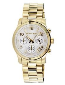 Michael Kors MK5305 Womens Chronograph Gold Runway Watch