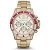 Michael Kors MK5871 Women Gold Everest Baguette Glitz Bracelet Watch