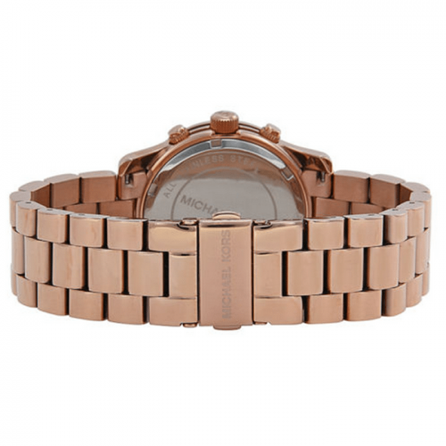 Michael Kors MK5940 Runway Iridescent Navy Blue Dial Rose Gold-tone Ladies Watch