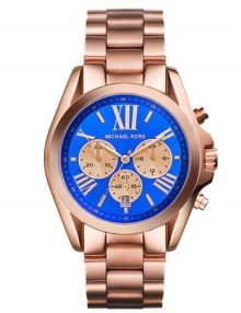 Michael Kors MK5951 Bradshaw Mid-Size Rose Golden Stainless Steel Chronograph Watch