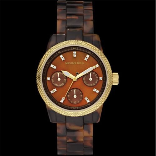Michael Kors MK5399 Quartz Brown Gem Dial Totoiseshell Band - Women's Watch