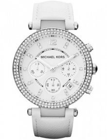 Michael Kors MK2277 Women's Chronograph Parker Pink Leather Strap 39mm