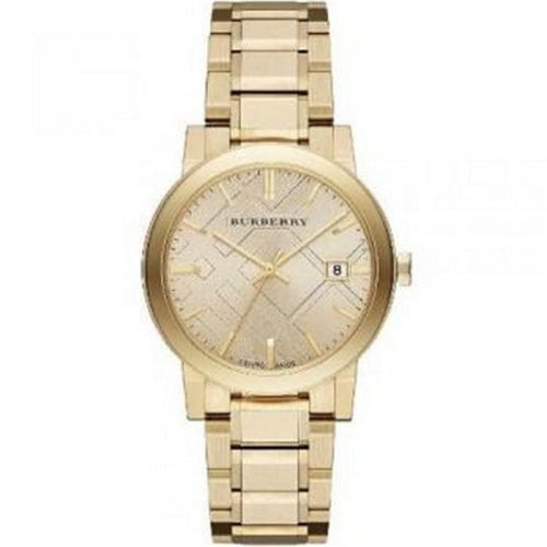 Burberry BU9033 The City Champagne Dial Gold-tone Unisex Watch