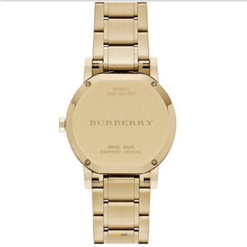 Burberry BU9033 The City Champagne Dial Gold-tone Unisex Watch