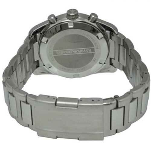 Armani AR6050 Sportivo Black Dial Stainless Steel Bracelet Mens Watch