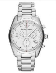 Emporio Armani AR6013 Men's Sportivo Chronograph Silver-Tone Steel and Dial