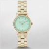 Marc by March Jacobs MBM3284 Baker Mini Gold Tone Mint Dial Watch