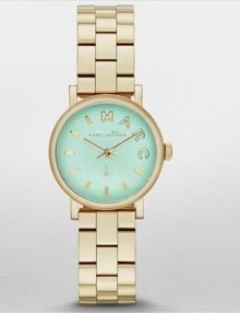 Marc by March Jacobs MBM3284 Baker Mini Gold Tone Mint Dial Watch