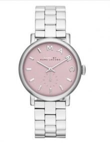 Marc by March Jacobs MBM3280 Baker Silver Tone Pink Dial Watch