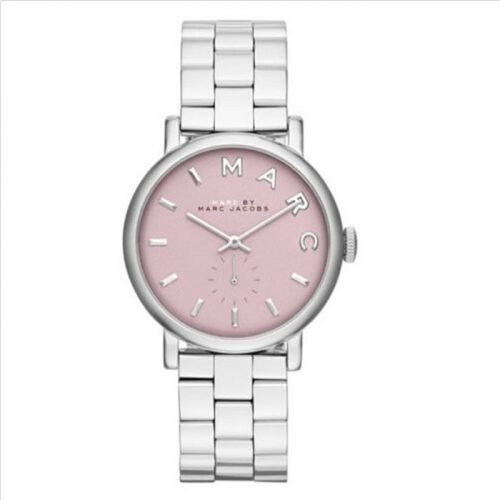 Marc by March Jacobs MBM3280 Baker Silver Tone Pink Dial Watch