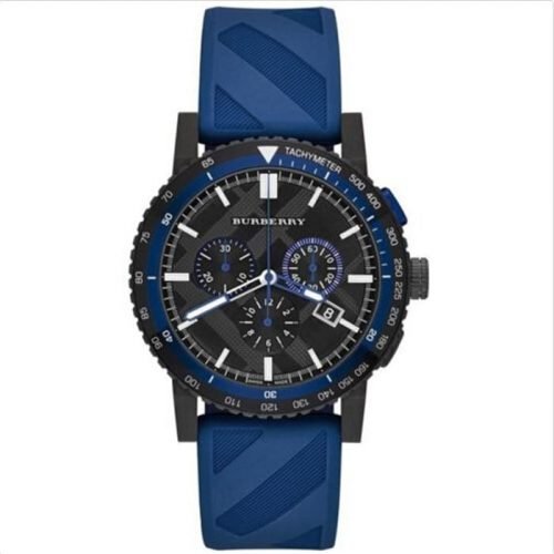 BURBERRY BU9807 Men's The New City Blue/Black Check Ion plated steel Watch
