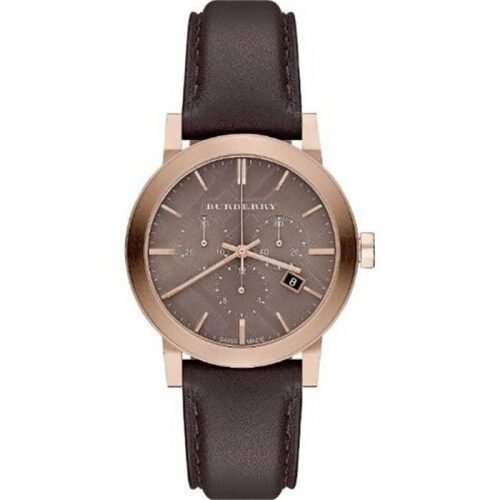 Burberry BU9755 The City Chocolate Leather Unisex Watch