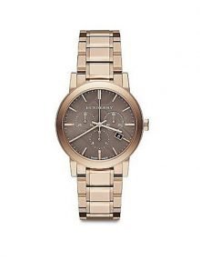 Burberry BU9754 The City Rose Gold-Tone Unisex Watch