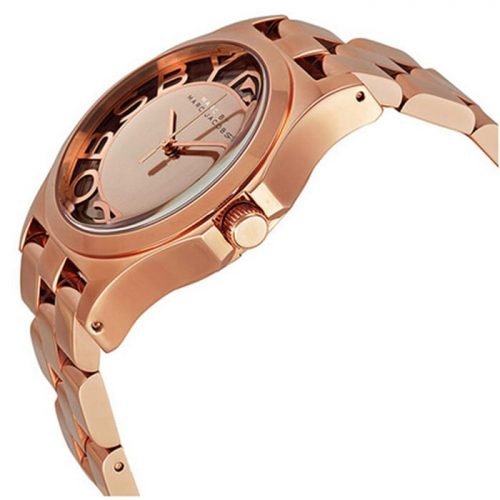 Marc Jacobs MBM3207 Henry Skeleton Dial Rose Gold-Tone Steel Ladies Watch
