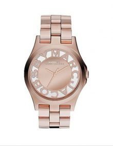 Marc Jacobs MBM3207 Henry Skeleton Dial Rose Gold-Tone Steel Ladies Watch