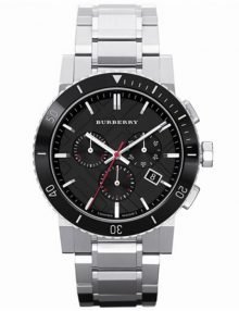 Burberry BU9380 Black Dial Chronograph Stainless Steel Mens Watch