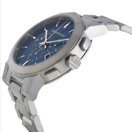 Burberry BU9363 Chronograph Blue Dial Stainless Steel Mens Watch