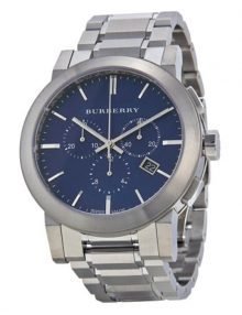 Burberry BU9363 Chronograph Blue Dial Stainless Steel Mens Watch