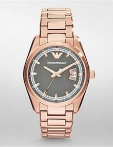 Emporio Armani AR6020 Rose Gold Grey Dial Men's Watch
