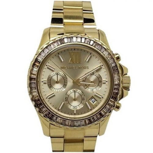 Michael Kors MK5849 Everest Runway Stainless Steel Gold Tone Chronograph Watch
