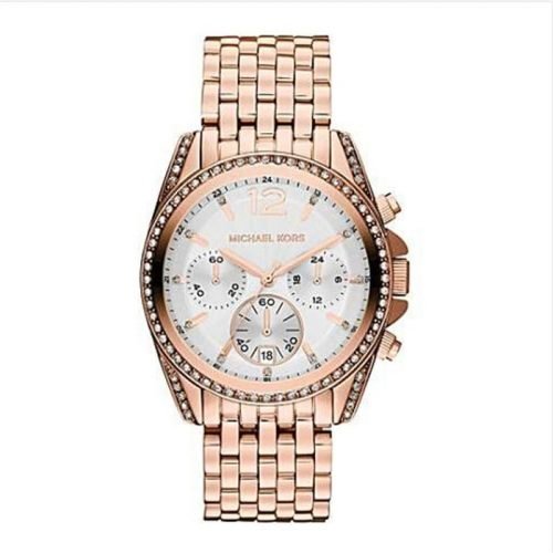 Michael Kors MK5836 Pressley Rose Gold-Tone Chronograph Ladies Watch