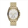 Michael Kors MK5835 Pressley Chronograph White Dial Gold-tone Ladies Watch
