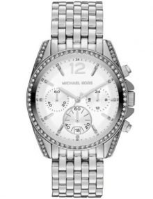 Michael Kors MK5834 Pressley Chronograph White Dial Stainless Steel Ladies Watch