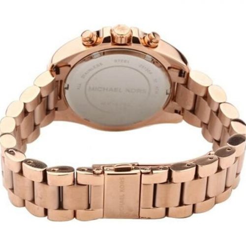 Michael Kors MK5799 Bradshaw Chronograph Rose Dial Rose Gold-tone Ladies Watch