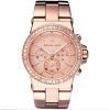 Michael Kors MK5412 Watches Ladies Dylan Glitz Chronograph Rose Gold Dial Watch