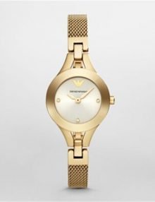 Emporio Armani AR7363 Classic Quartz Analog Gold Tone Stainless Steel Watch