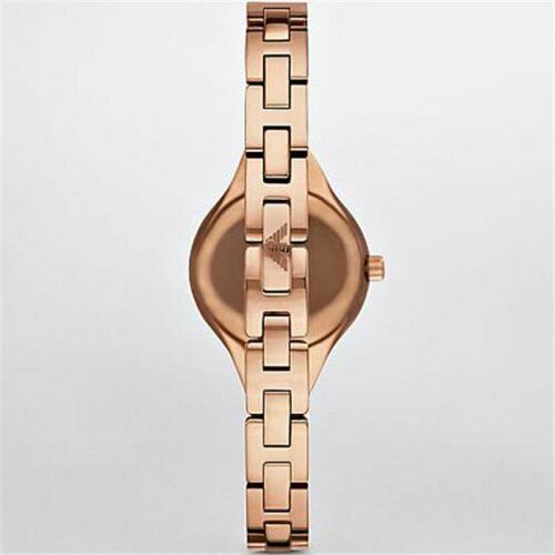 Emporio Armani AR7362 Classic Quartz Silver Dial Rose Gold Tone Stainless Steel Watch