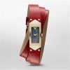 Emporio Armani AR7357 Donna Quartz Black Mother of Pearl Dial Triple Wrap Leather Watch