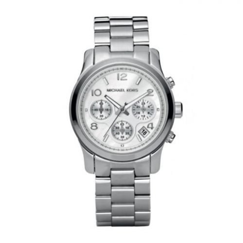 Michael Kors MK5304 Sliver Mother of Pearl Dial Ladies Runway Watch