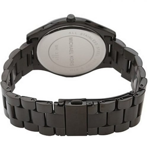 Michael Kors MK3221 Men's Slim Runway Black-Tone Stainless Steel Watch