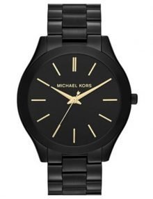 Michael Kors MK3221 Men's Slim Runway Black-Tone Stainless Steel Watch