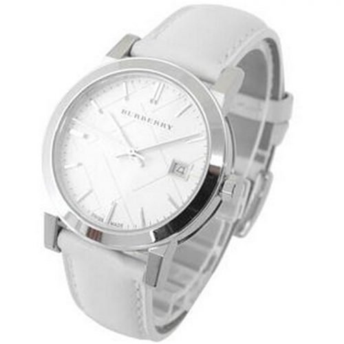 Burberry BU9128 Check Stamped Leather Ladies Watch