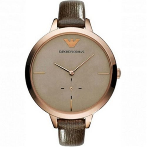 Emporio Armani AR7306 Oversized Leather Ladies Watch