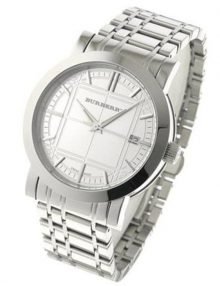 Burberry BU1350 Silver Dial Stainless Steel Case & Band Heritage Mens Watch