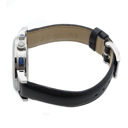 Burberry BU1361 Silver Dial Leather Band Mens Chronograph Watch