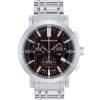 Burberry BU1391 Heritage Gents Brown Dial Stainless Steel Chronograph Watch
