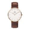 Daniel Wellington 0161DW St. Andrews Unisex Rose gold leather Watch 40MM