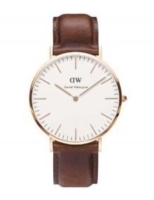 Daniel Wellington 0161DW St. Andrews Unisex Rose gold leather Watch 40MM
