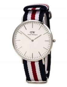 Daniel Wellington 0202DW Canterbury Wrist Unisex Silver Dial Classic Steel Watch 40MM