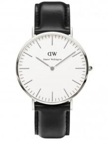 Daniel Wellington 0206DW Sheffield Men's Classic White Leather Quartz Watch 40MM