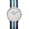 Daniel Wellington 0208DW Nottingham Eggshell Classic White Dial NATO Strap Men's Watch 40MM