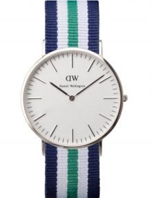 Daniel Wellington 0208DW Nottingham Eggshell Classic White Dial NATO Strap Men's Watch 40MM